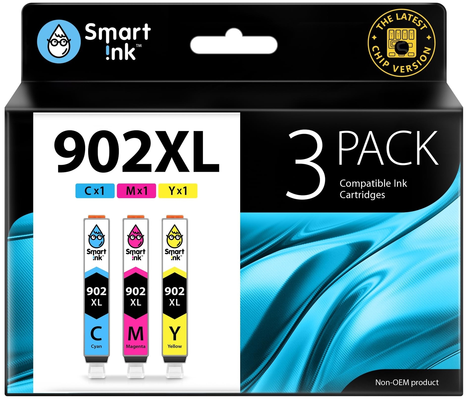 Smart Ink Compatible Ink Cartridge Replacement for HP 902 XL 902XL (C/M/Y Com...