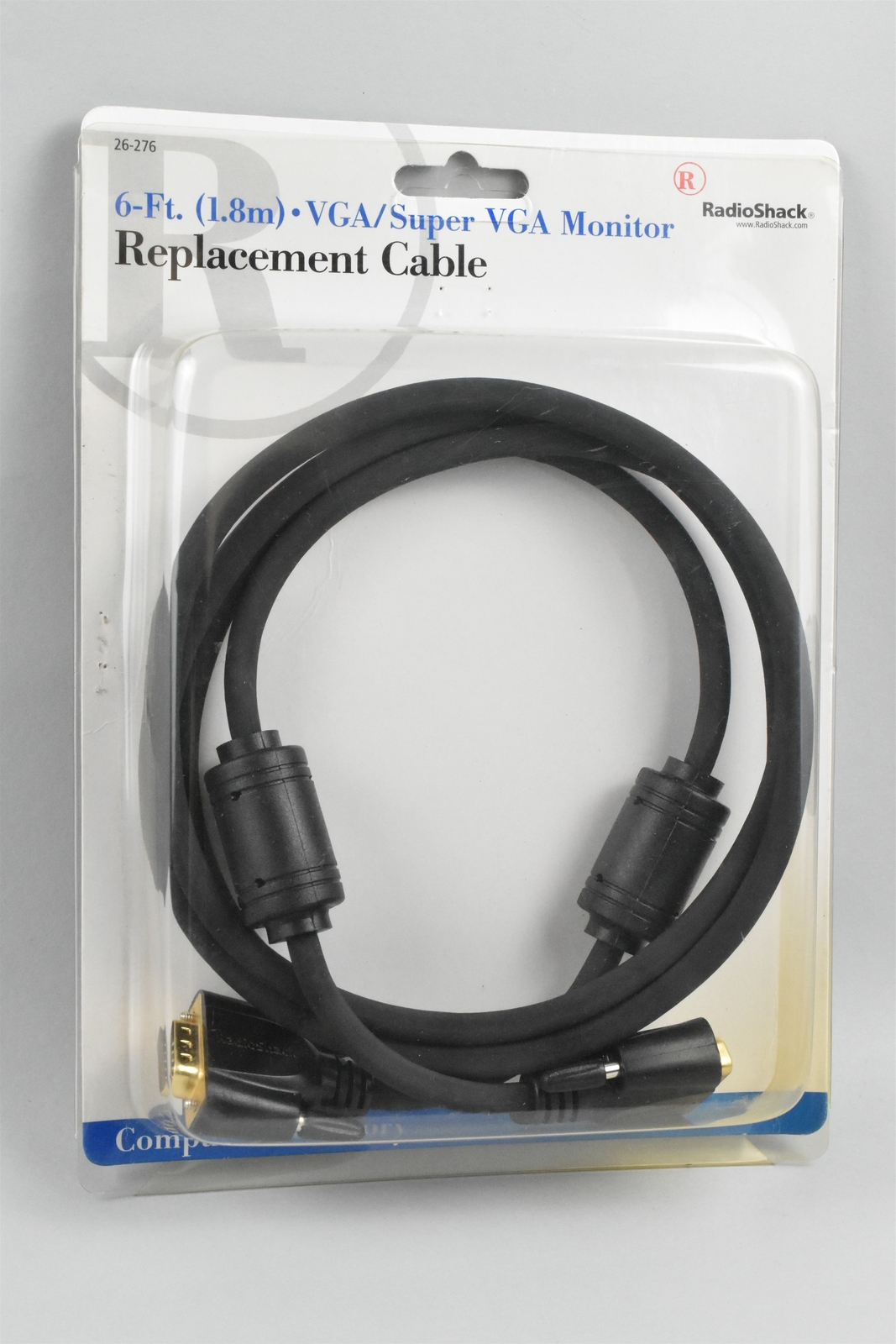 RadioShack 6ft (1.8m) VGA PC Monitor Heavy Duty Replacement Cable