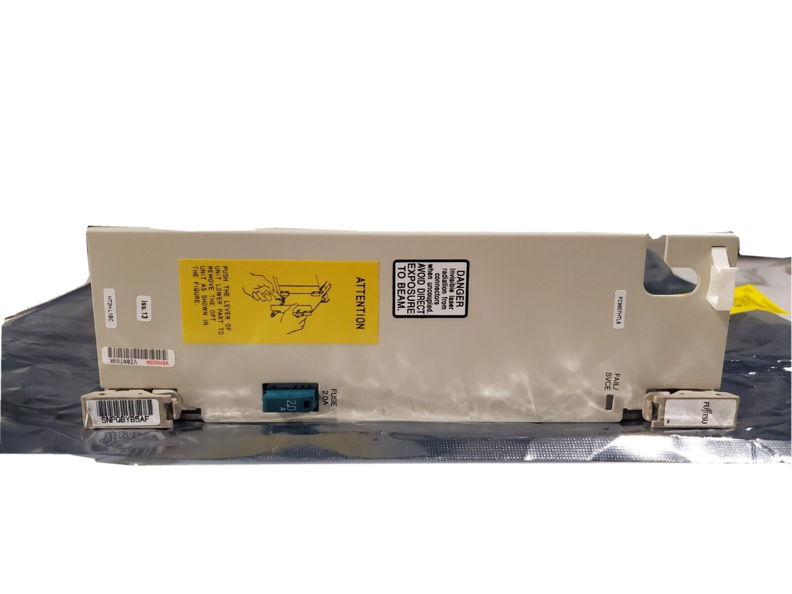 Fujitsu, FC9607HTL6, SNPQBYB, Iss.13, FLM-2400 HS OC-48 SC TRANSMITTER *RH052820