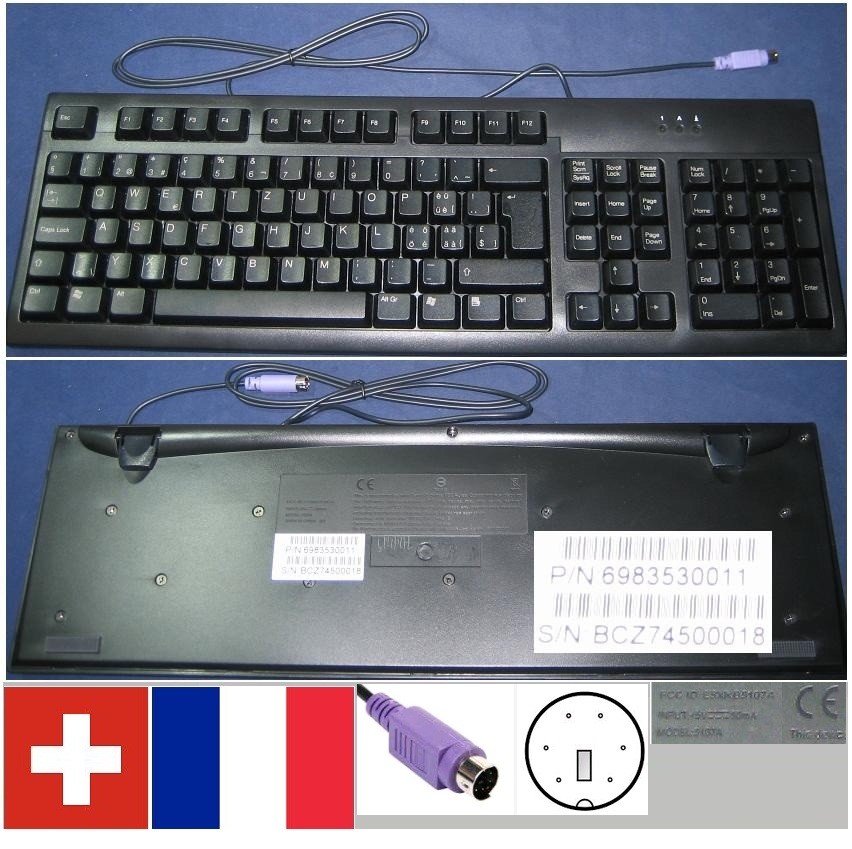 Packard Bell 5107A QWERTZ Swiss-French Keyboard PS/2 Port