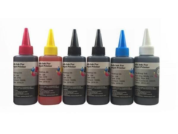 6 Bulk refill ink for Epson inkjet printer 6 colors 6x100ml BK/PhB/C/M/Y/Grey