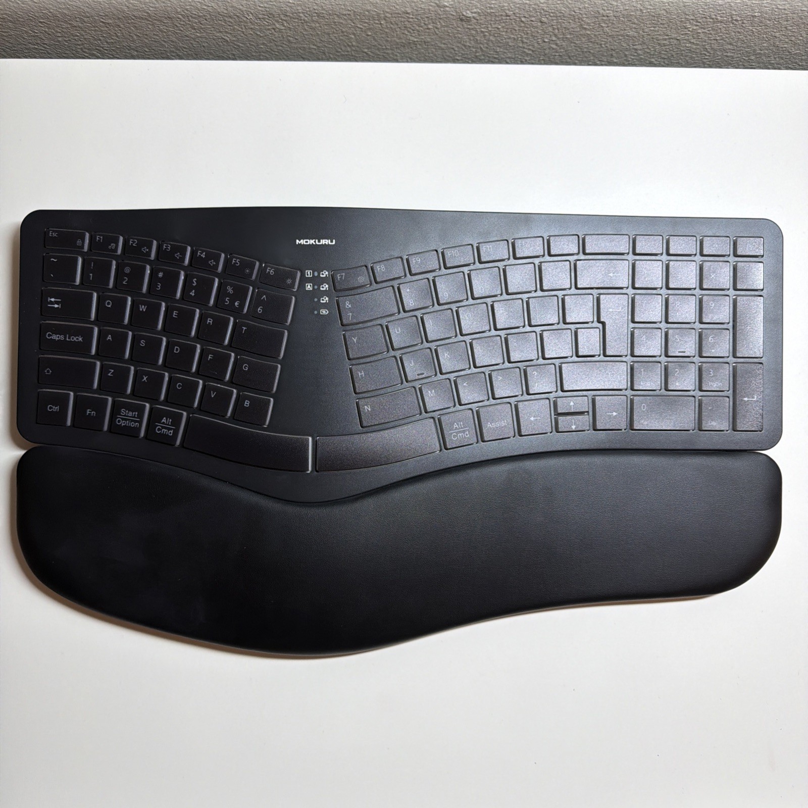 Ergonomic Split Keyboard MOKURU Wireless Full Size Bluetooth 2.4G Black