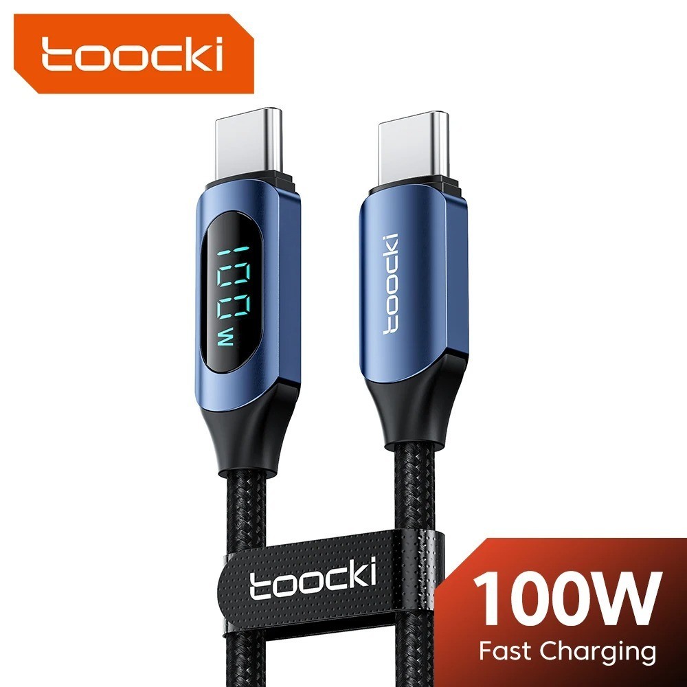 Toocki 100W USB-C Fast Charger Cable w/ LED Display for iPhone, Android /MacBook