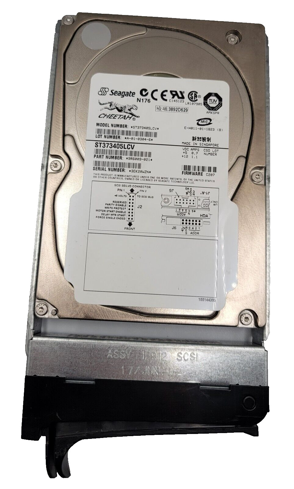 Seagate 73LP ST373405LCV SCSI Hard Drive Refurbished plus 1F912 Tray