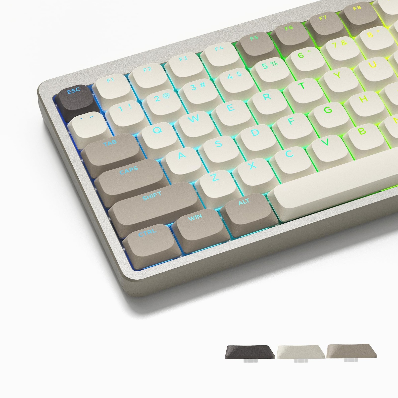 Low Profile Shine Through PBT Keycaps Set Compatible Mechanical Keyboard Caps