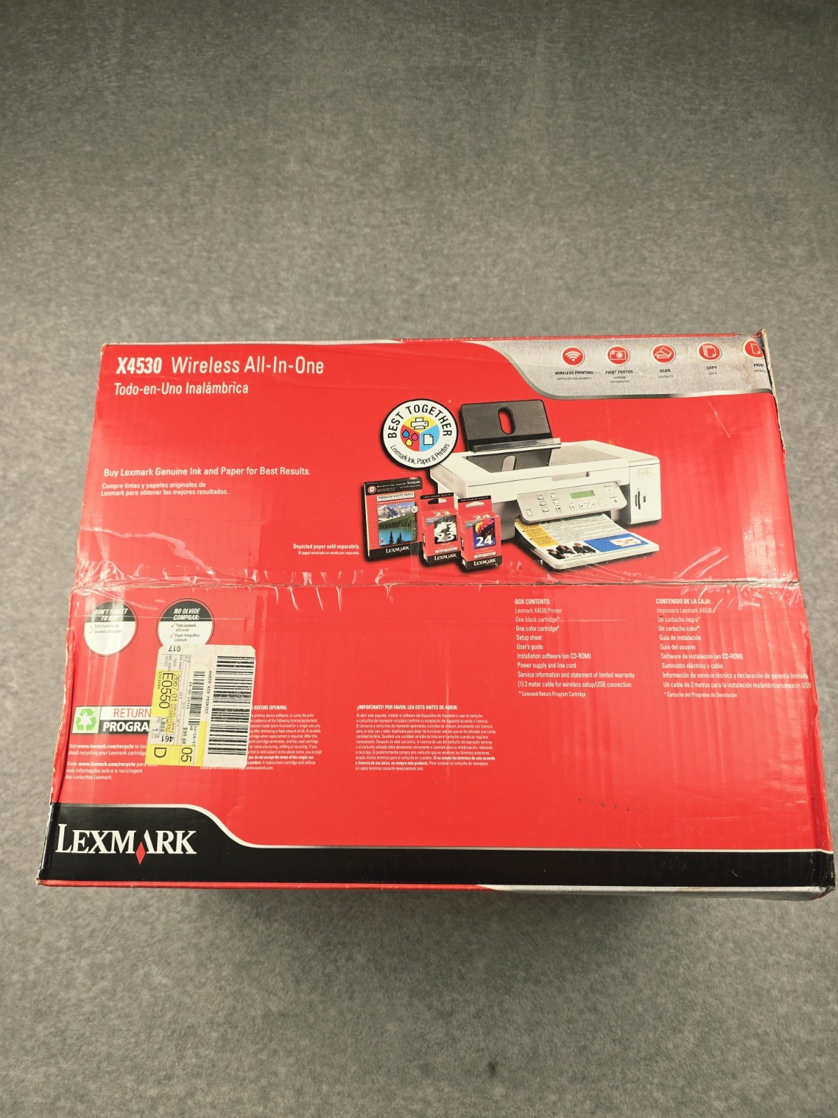 Lexmark X4530 Wireless All-In-One Color Inkjet Printer Scanner Copier New