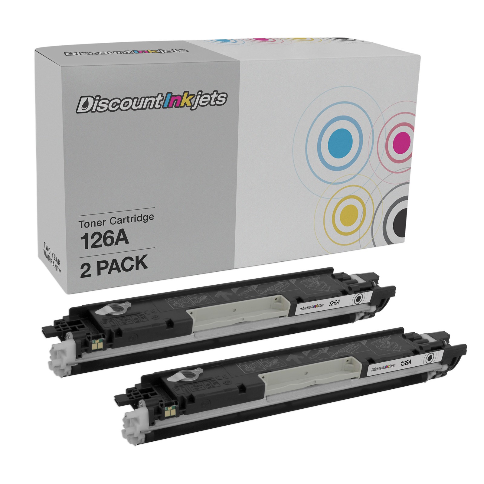 Toner Cartridge Replacement for HP 126A CE310A (Black, 2pk) for LaserJet