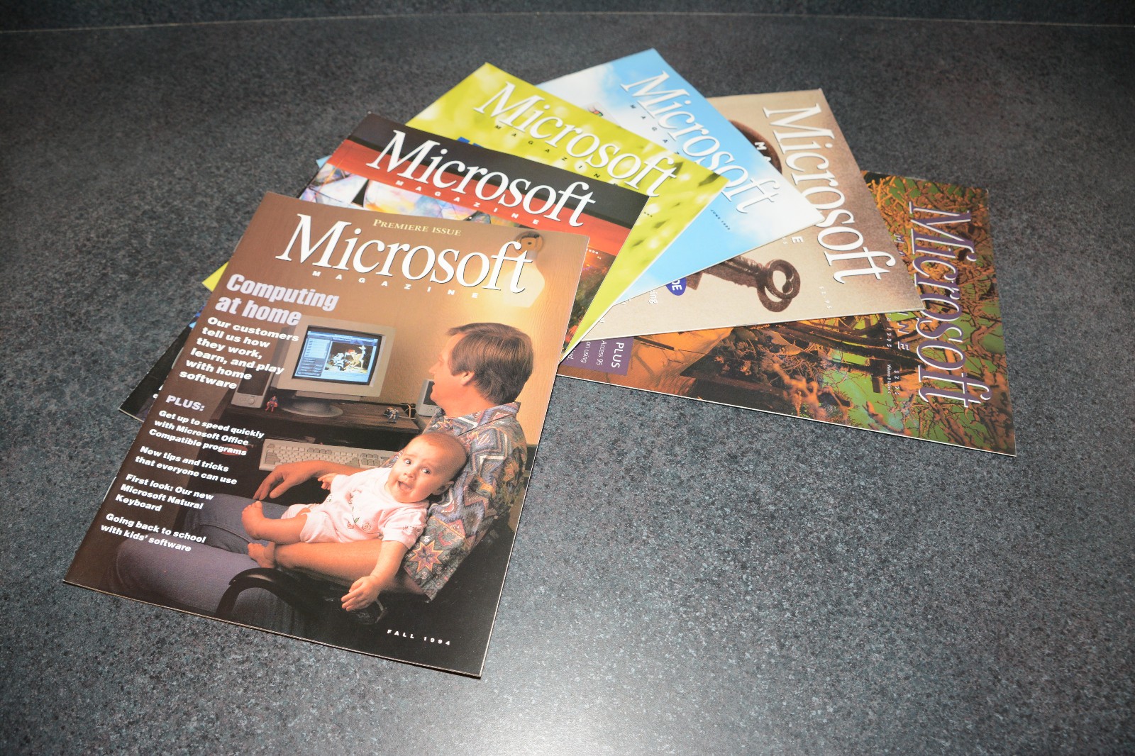 ***VERY RARE*** Microsoft Magazine Lot - First 6 Issues, 1994-1995