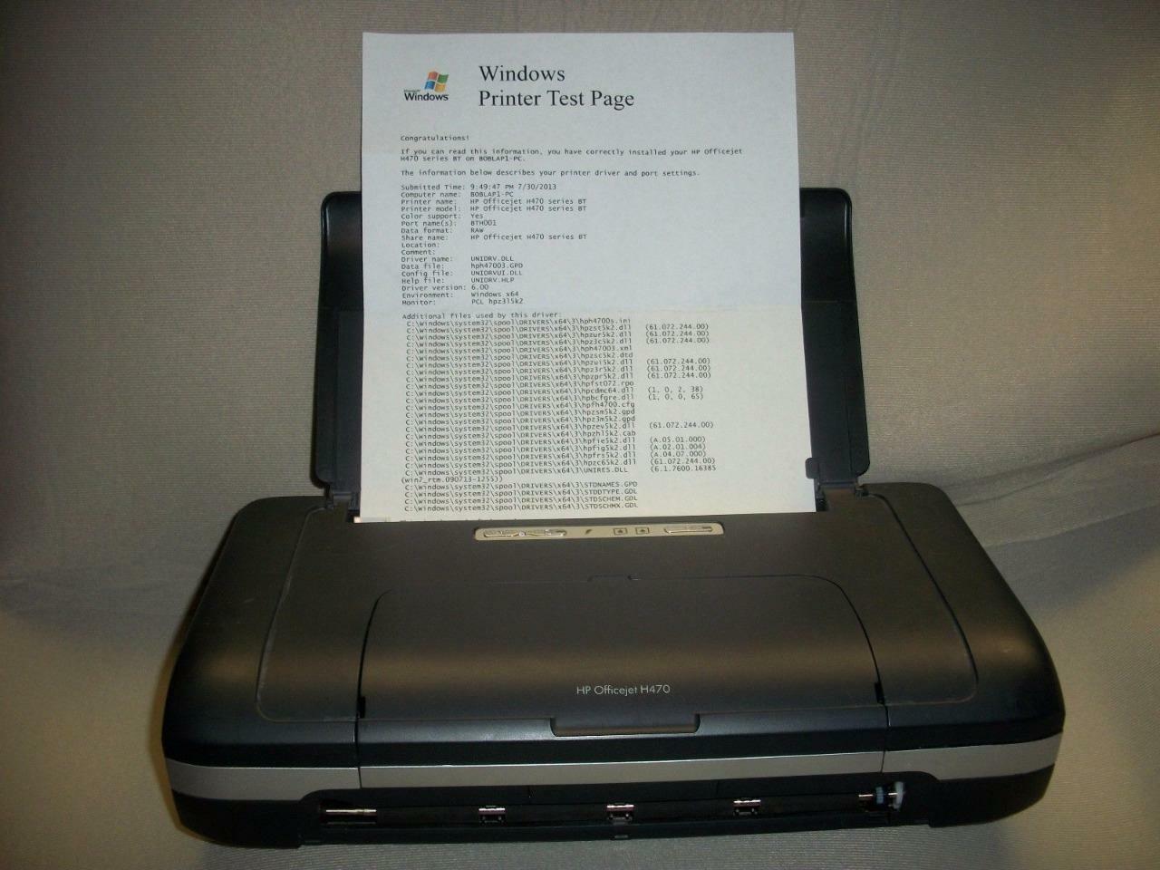 HP OfficeJet H470 Mobile Inkjet Printer