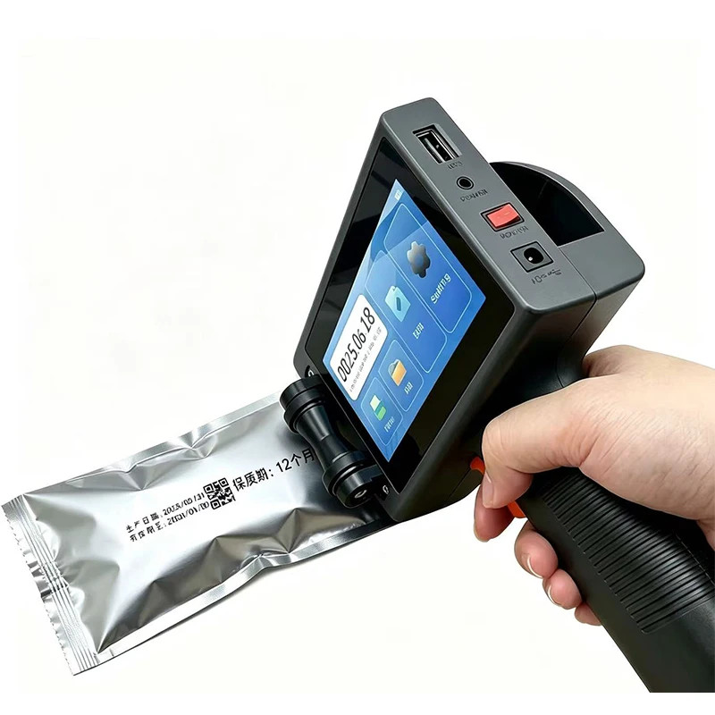 12.7mm Handheld Inkjet Printer Prints Data Code and Date Stamp and Batch Number