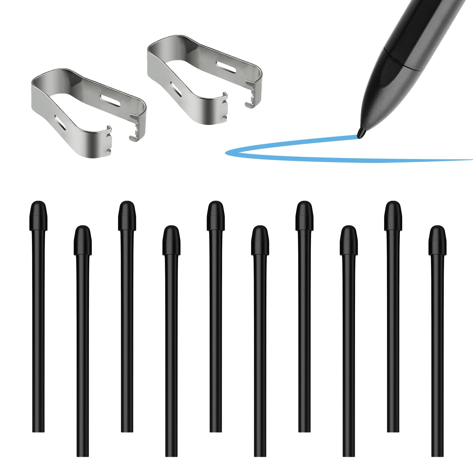 10PCS Replacement Tips for Remarkable 2, Durable Pen 10pcs, Black 