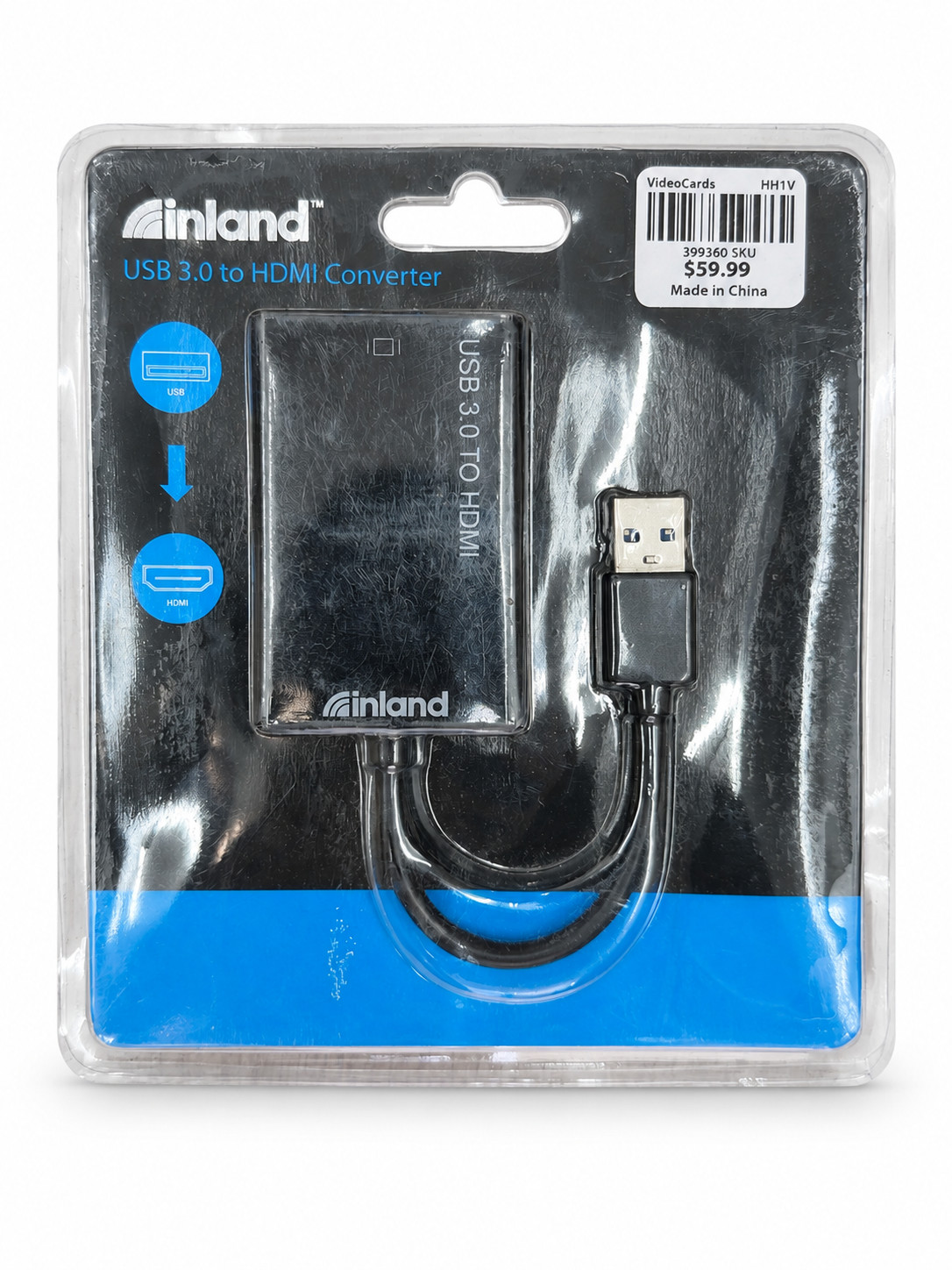 Inland USB 3.0 to HDMI Converter Display Adapter SKU 399360 NEW