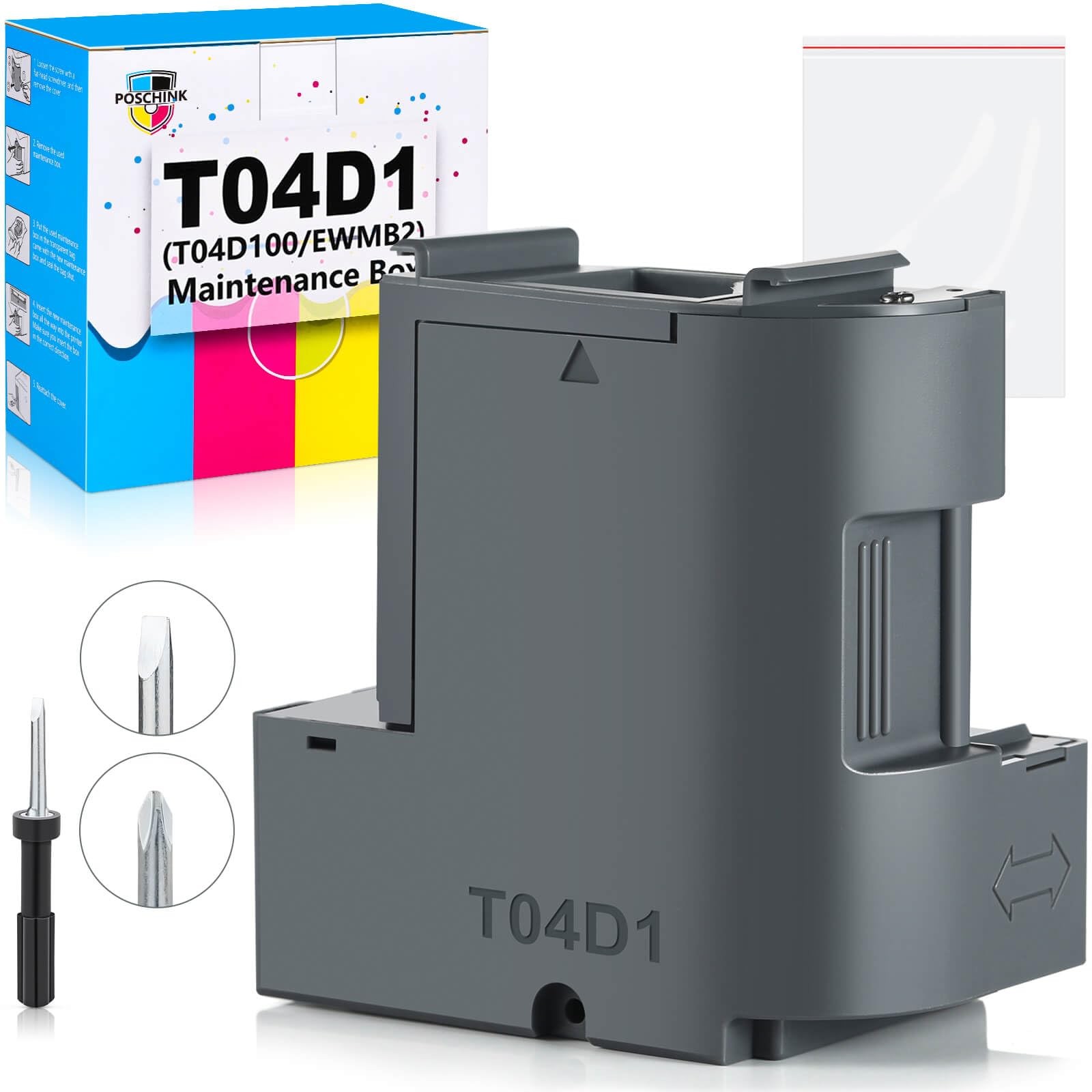 Poschink T04D1 T04D100 Ink Maintenance Box for ET-15000 ET-3750 ET-3760