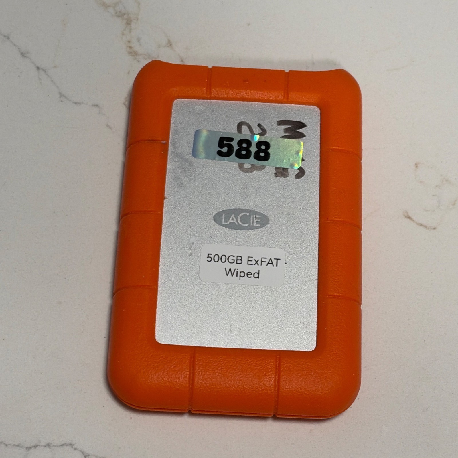 LaCie Rugged 500GB Portable External Hard Drive USB 3.0 Orange Mac PC