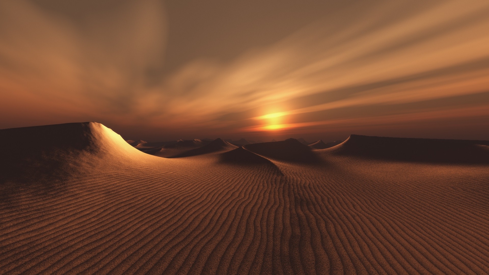 Landscape desert sand nature dunes deviantart low Custom Gaming Mat Desk