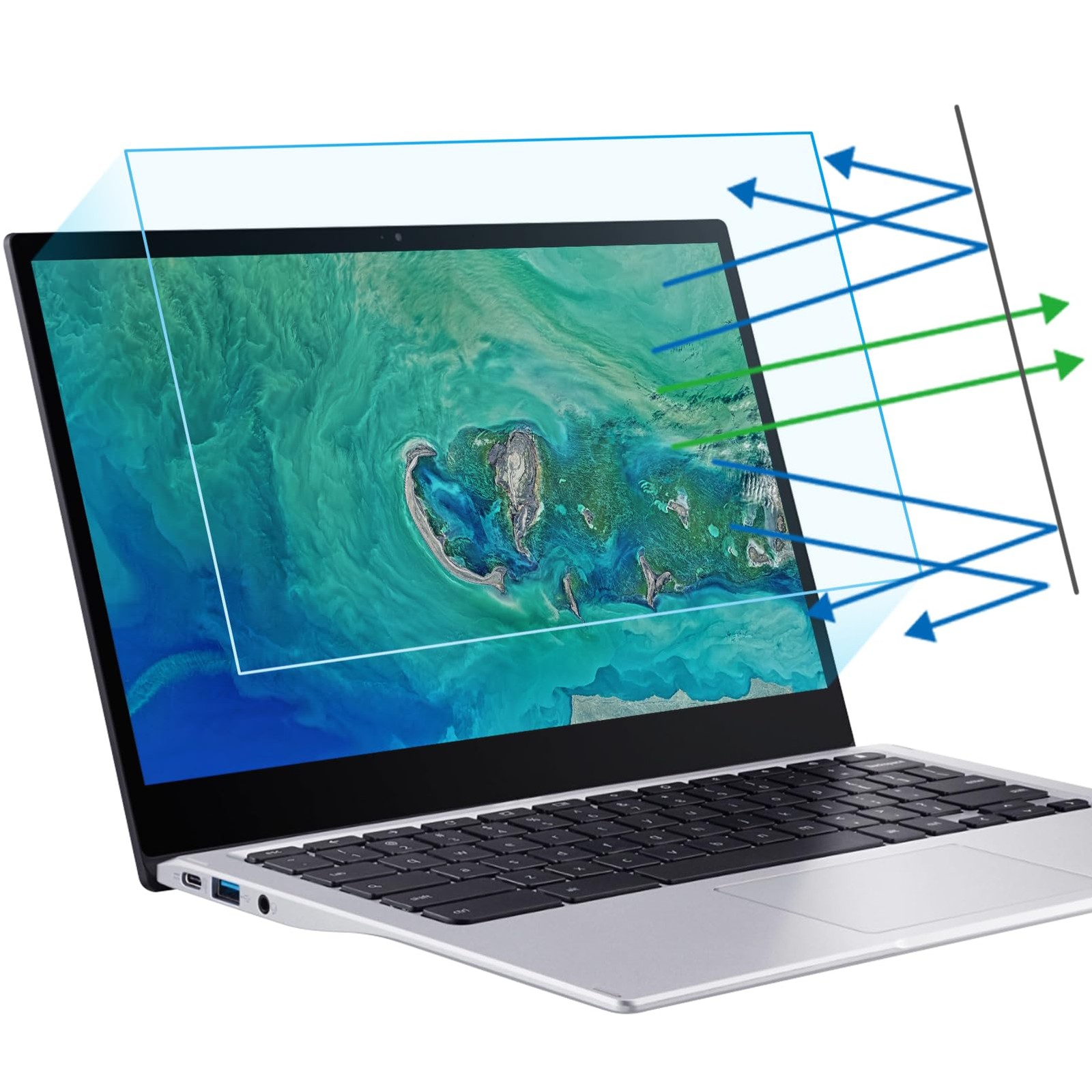 2 Pack 17 Inch Anti Blue Light Screen Protector Glare Filter 1610 Laptop