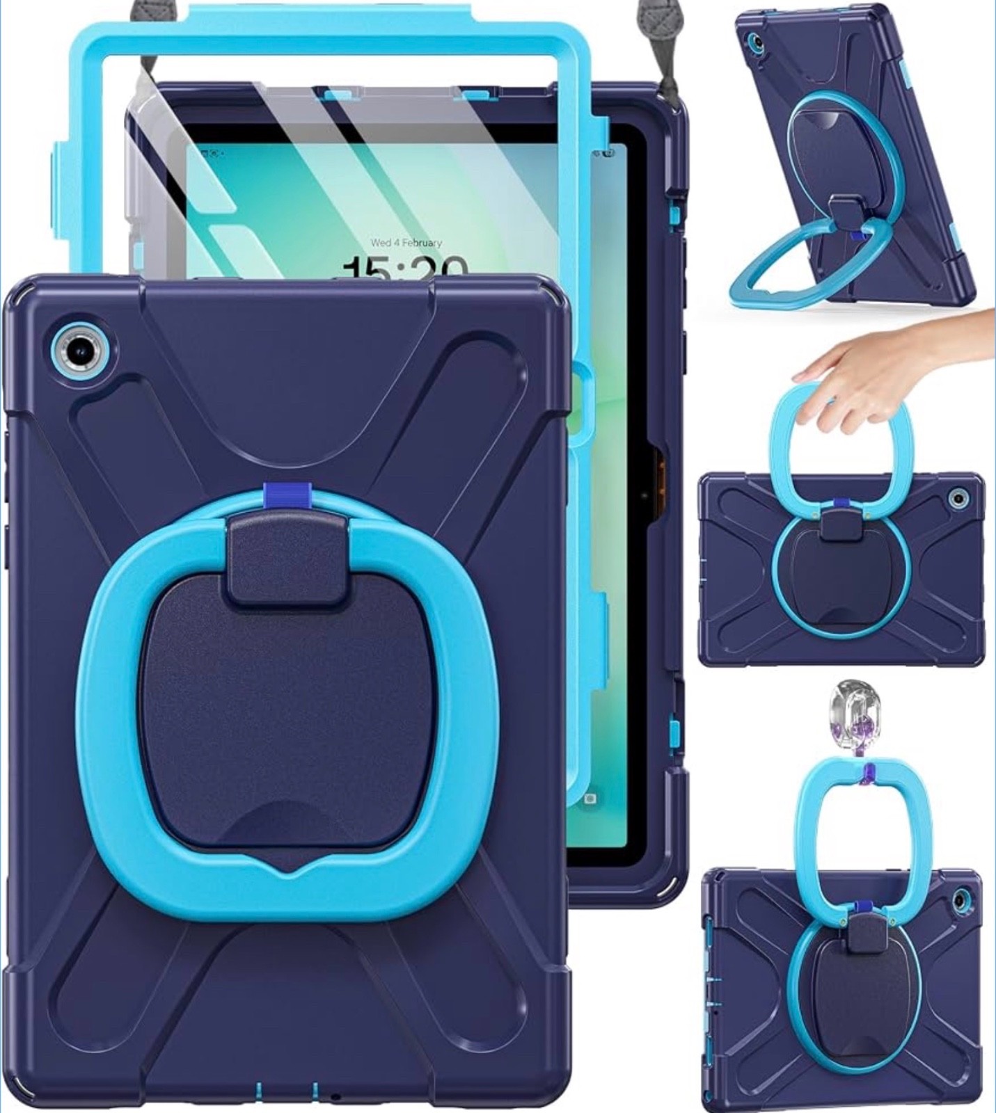 BRAECN Case for Samsung Galaxy Tab A11+ Plus - 2025 Navy Blue Tab A11+ Case 11 I
