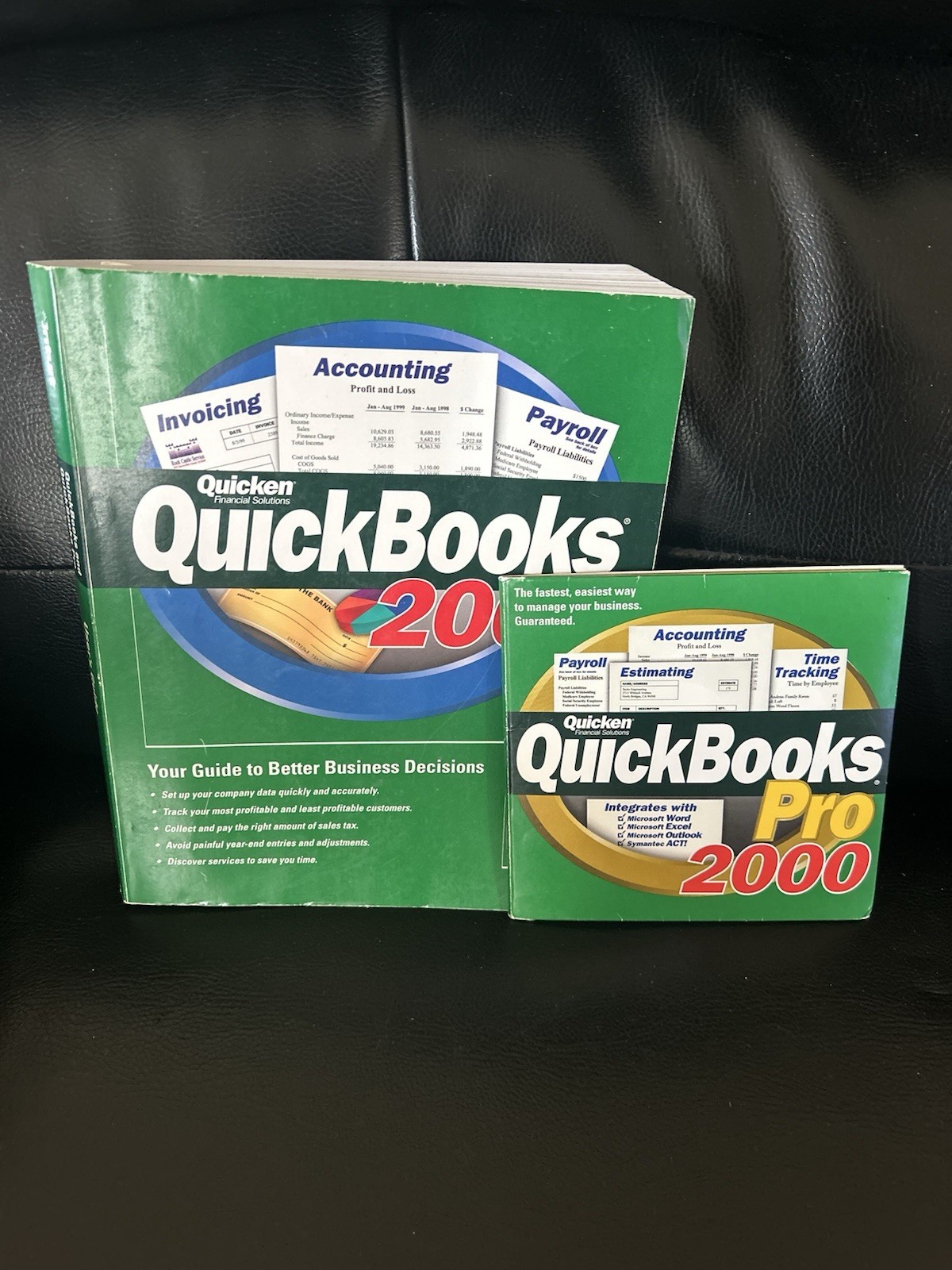 Intuit Quickbooks Pro 2000 Quicken Financial Windows 95/98 4.0 Higher