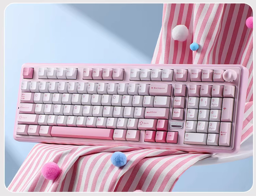 YUNZII B98PRO Pink Mechanical Keyboard/