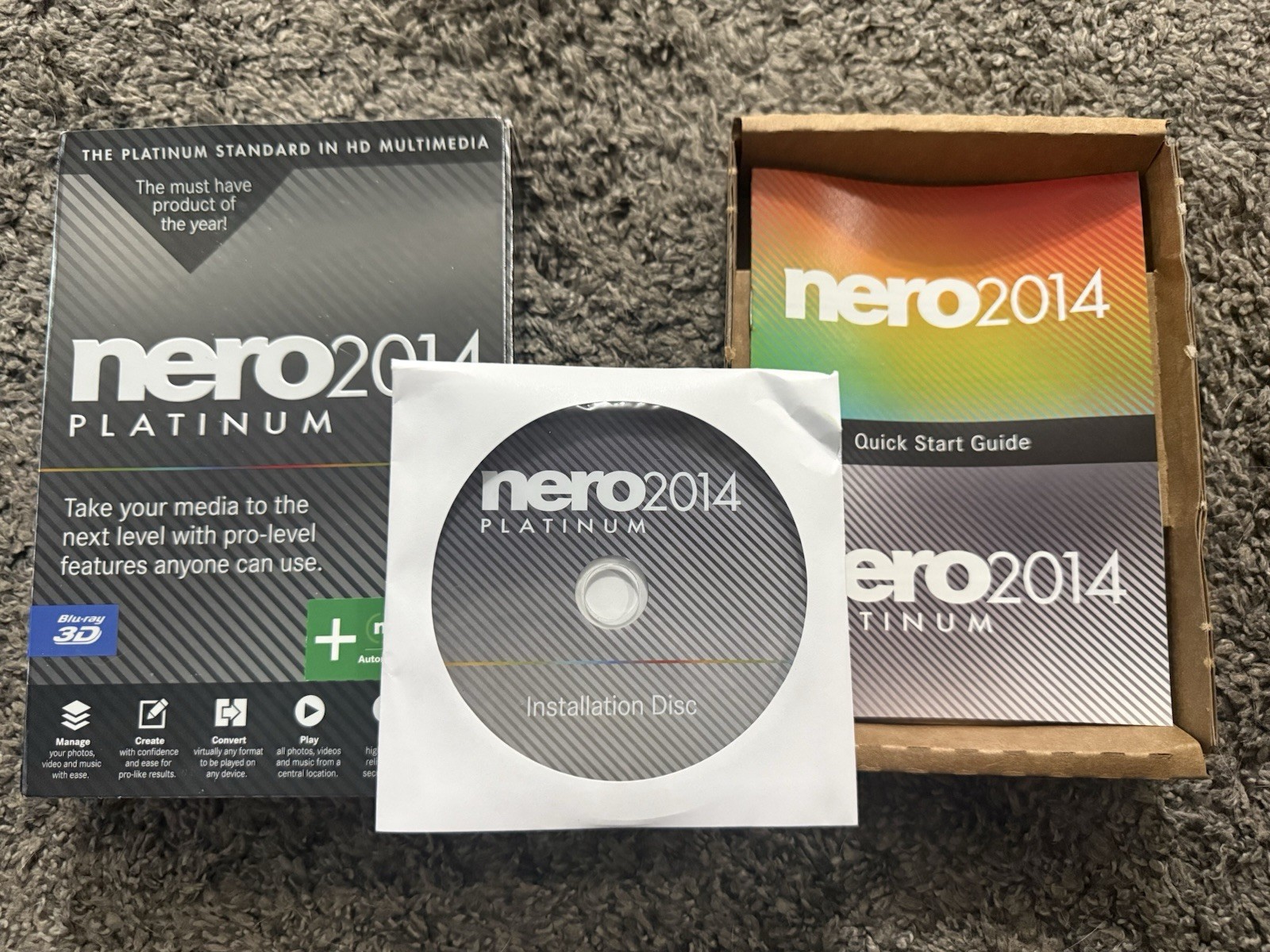 NERO 2014 PLATINUM / Physical Media Software for Microsoft Windows 4k 3D CHEAP