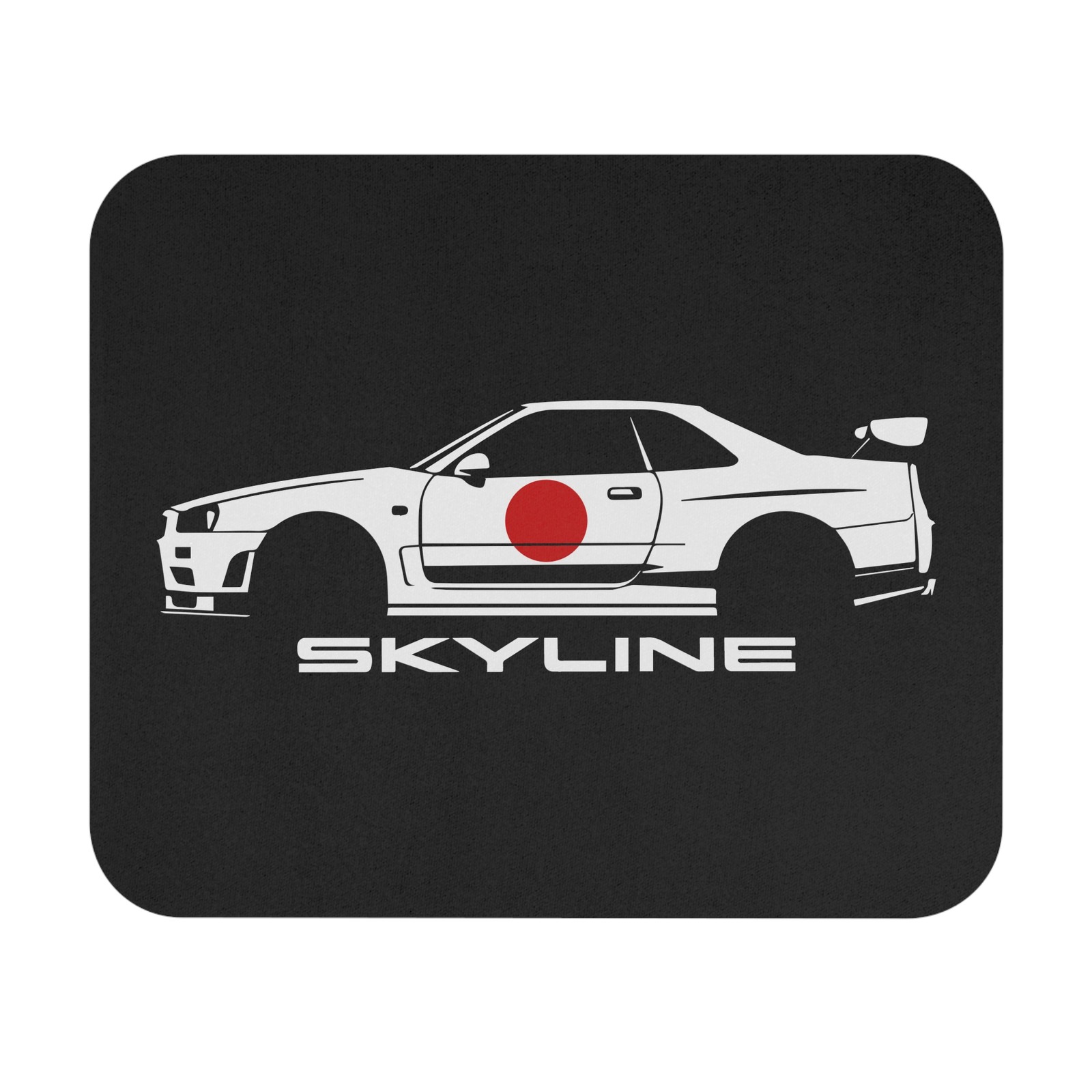 Skyline R34 GTR Red Sun JDM Graphic Mouse Pad – Japanese Sports Car Desk Mat