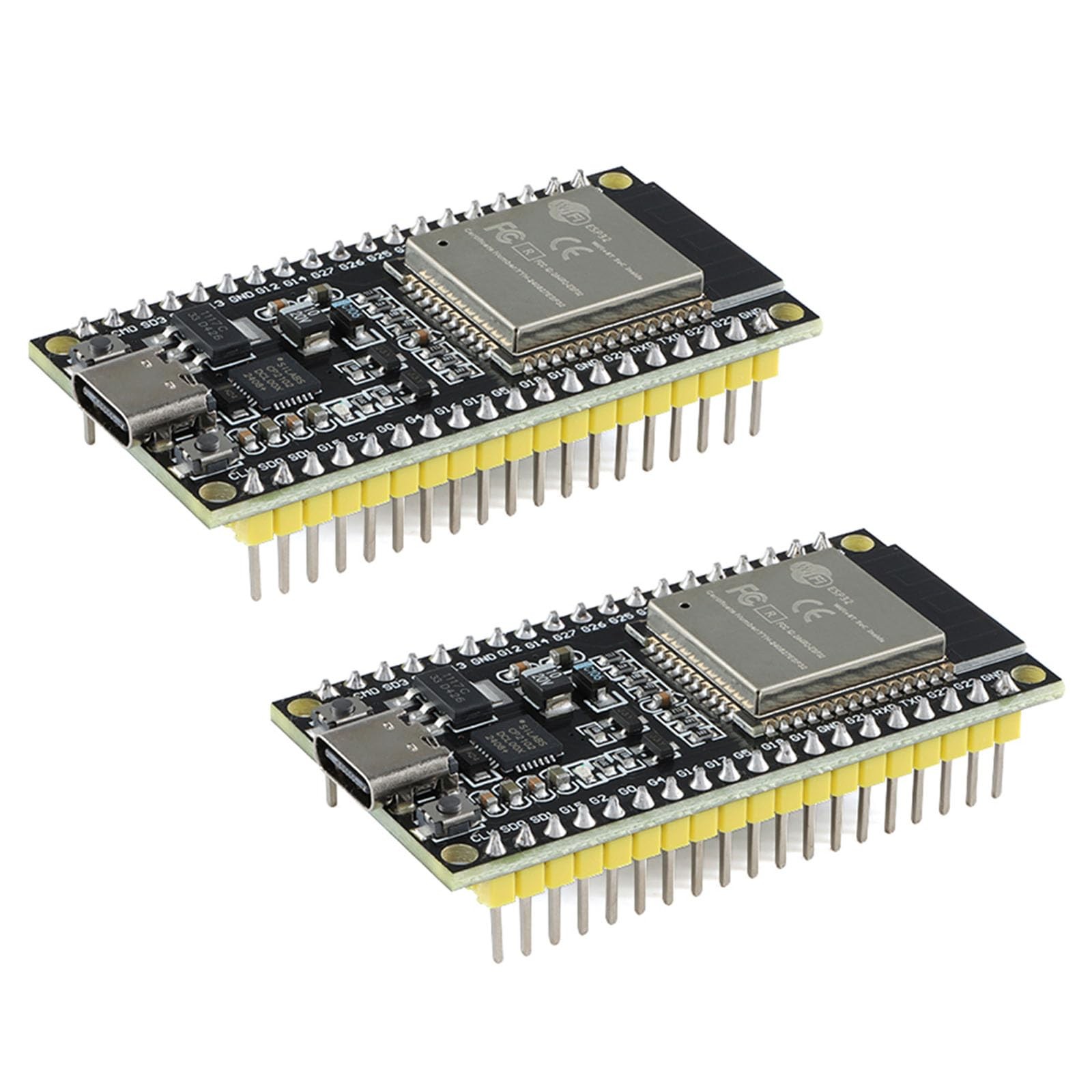 2Pcs ESP32 38Pin Development Board CP2102 Wireless WiFi Bluetooth Dual Core I...