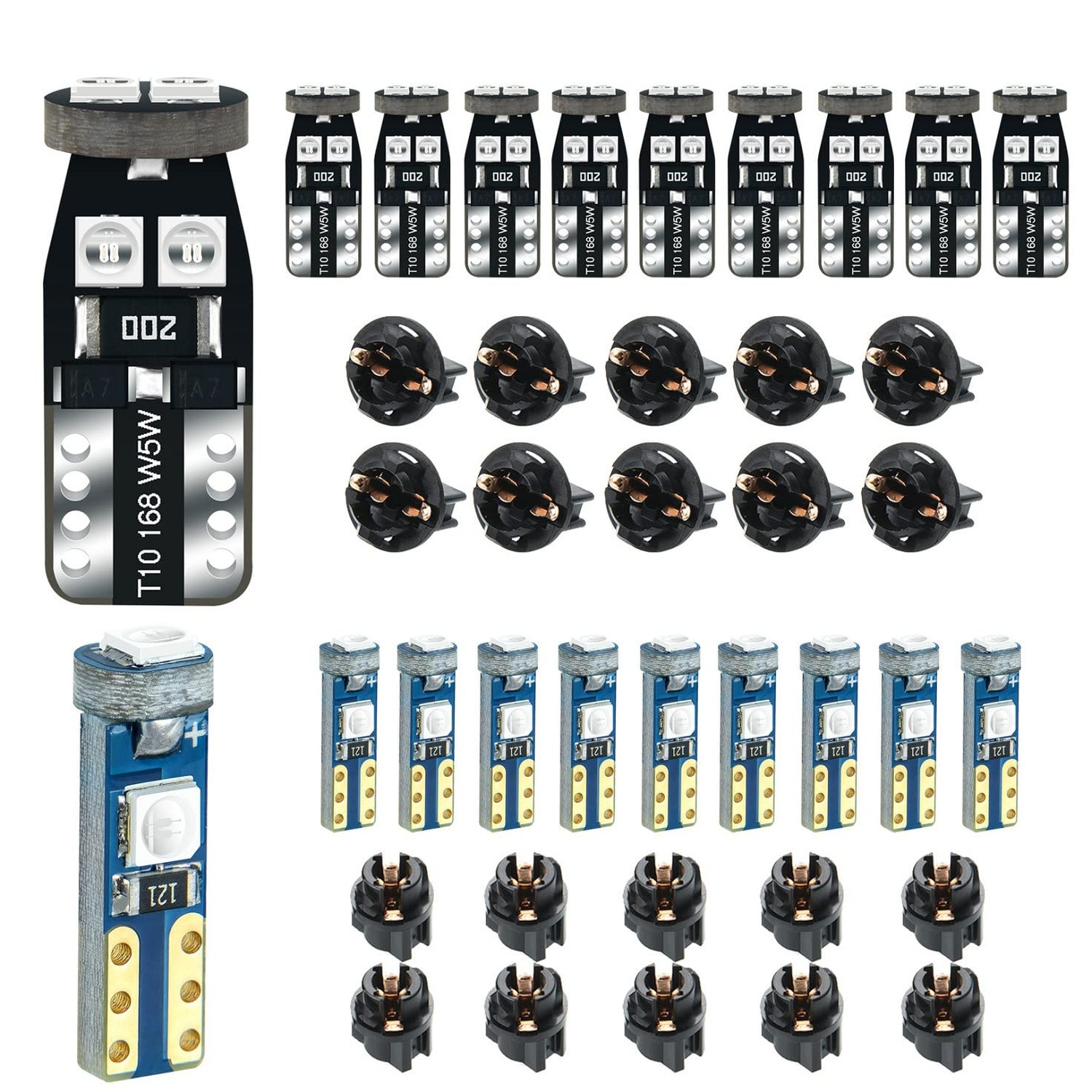 Green T5 37 74 2721 PC74 PC37 T10 194 PC194 LED Dashboard Instrument Light | ...