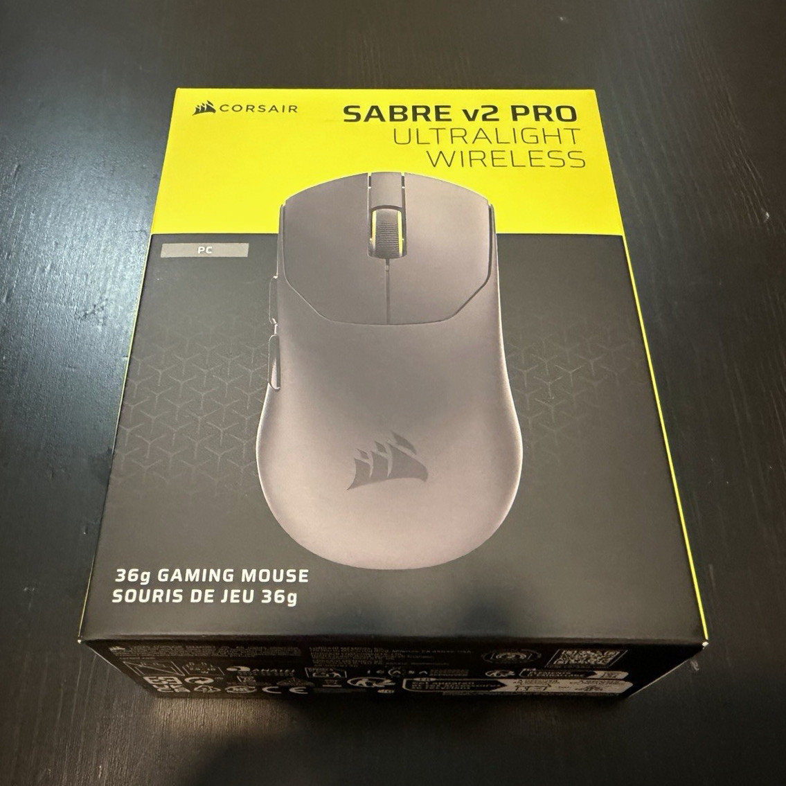 Corsair SABRE v2 PRO Ultralight Wireless/Wired Optical Gaming Mouse 33K Black