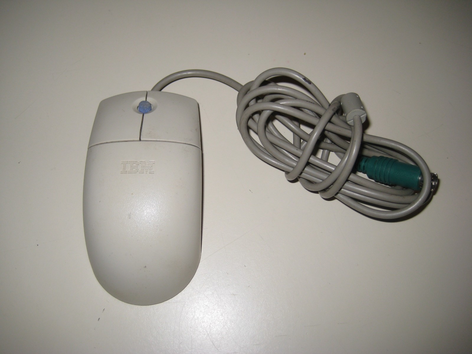IBM Vintage Scroll Point mouse PS/2 white 2-button 12J3618 M-SAM-IBM5