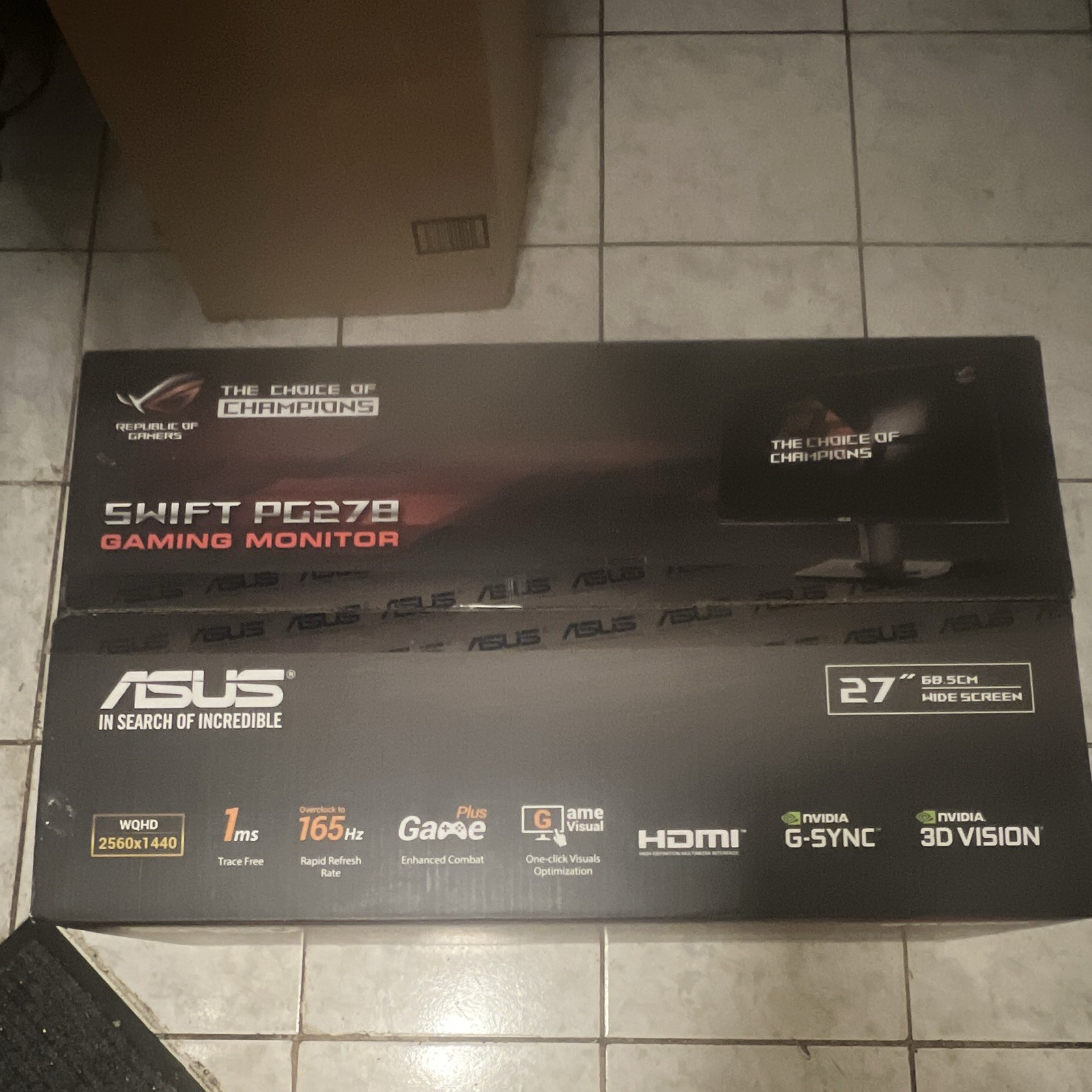 ASUS ROG Swift PG278QR 27-inch 165Hz 2560x1440 G-SYNC | Original Packaging