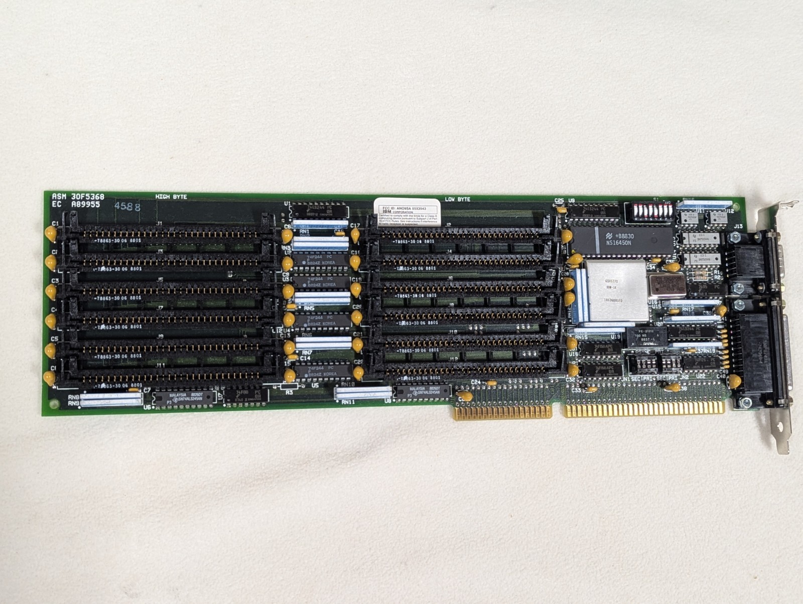IBM DET 55x3544 Serial Parallel 16-Bit ISA 15.5MB SIMM Memory Expansion 65X5770