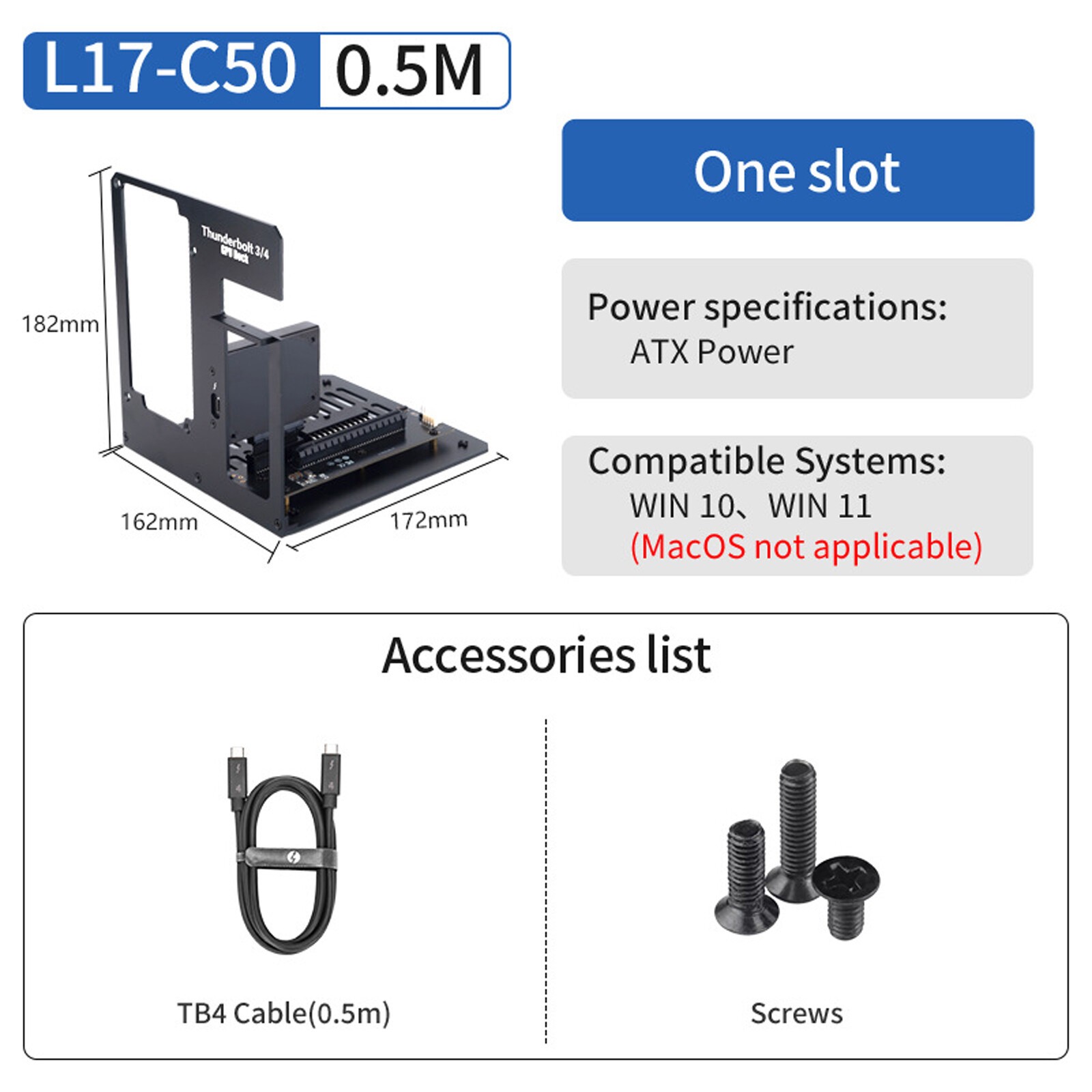 USB4 Thunderbolt 3/4 eGPU Dock Station Suport RTX4090 / RX7900XT  Graphics CarNR