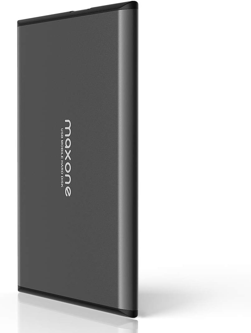 Charcoal Grey 320GB Portable HDD - Ultra Slim Design with Fast Transfer Speeds