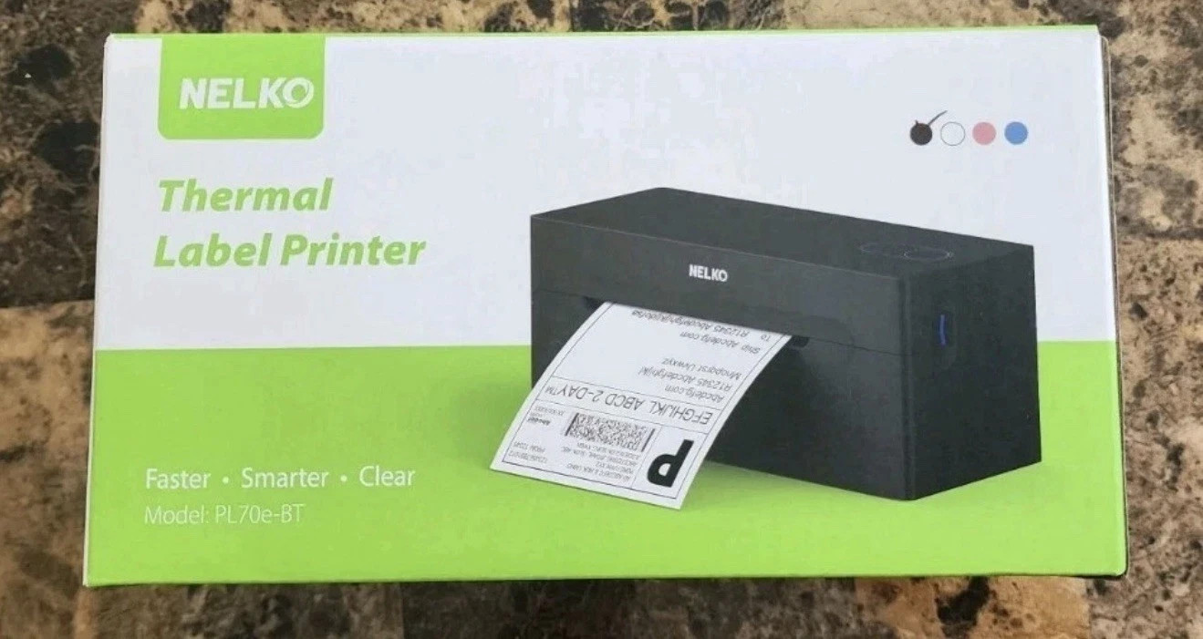 NELKO PL70e-BT Thermal Label Printer Bluetooth USB Tested New In Box