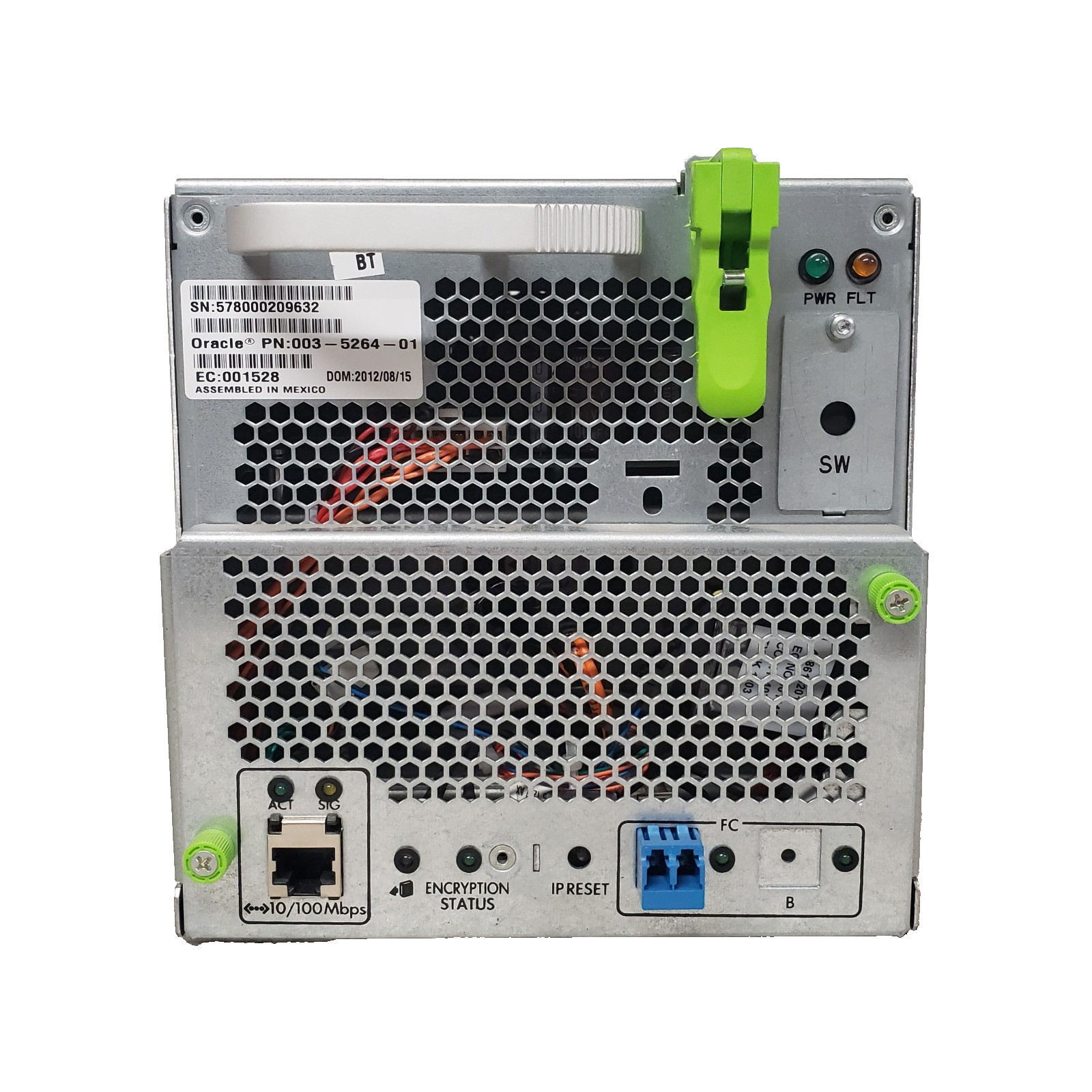 SUN Oracle 003-5264-01 LTO5 FH FC Ultrium Tape Drive Sled for SL3000 Library HP