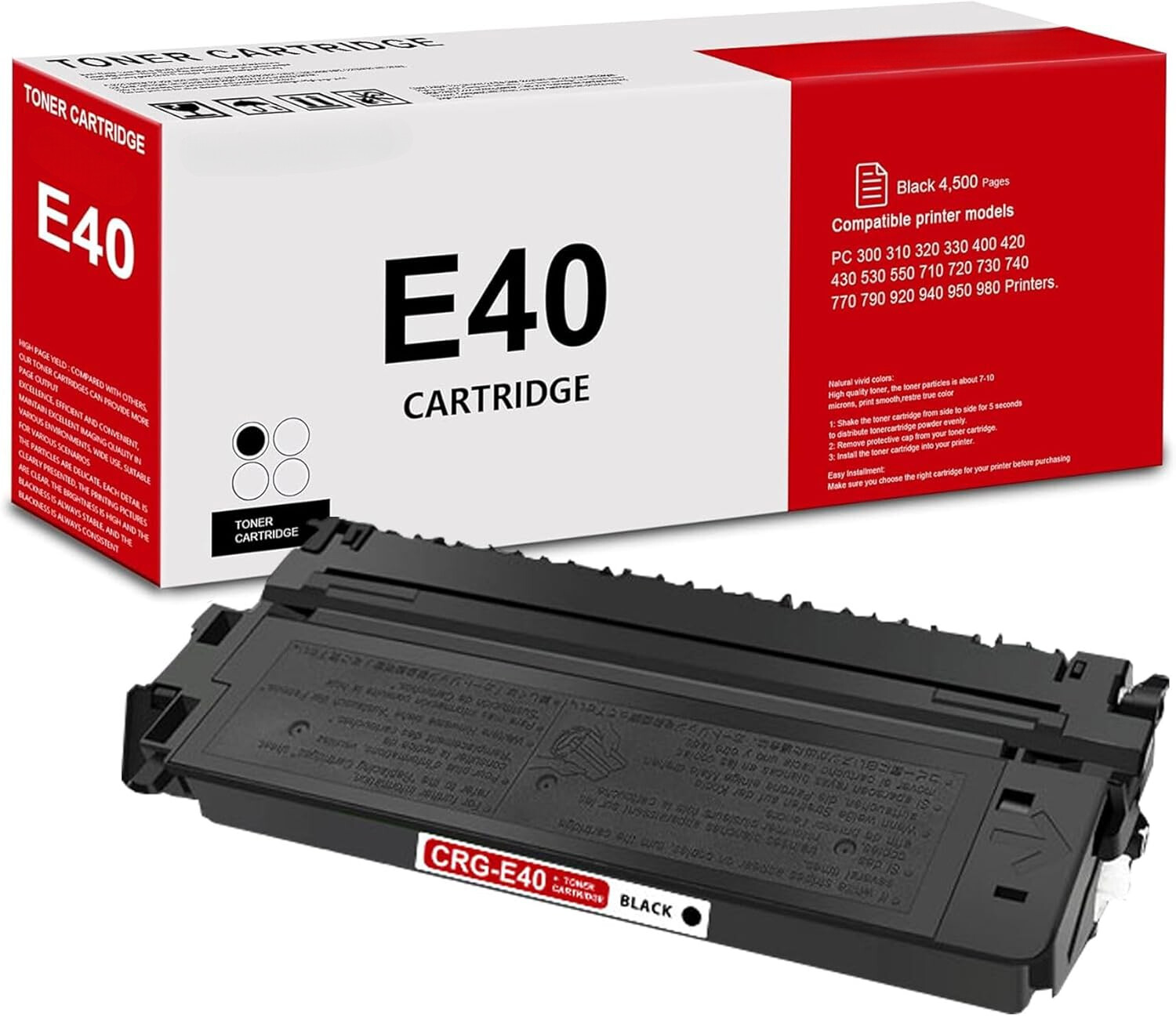 E40 Toner Cartridge for Canon PC980 PC745 PC950 PC425 PC530 PC710 PC740 PC921