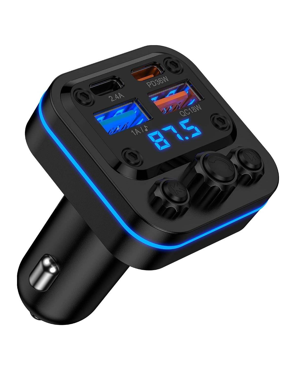 Bluetooth Fm Transmitter for Car, Fast Charging, Blue Tooth 5.4 Car Charger