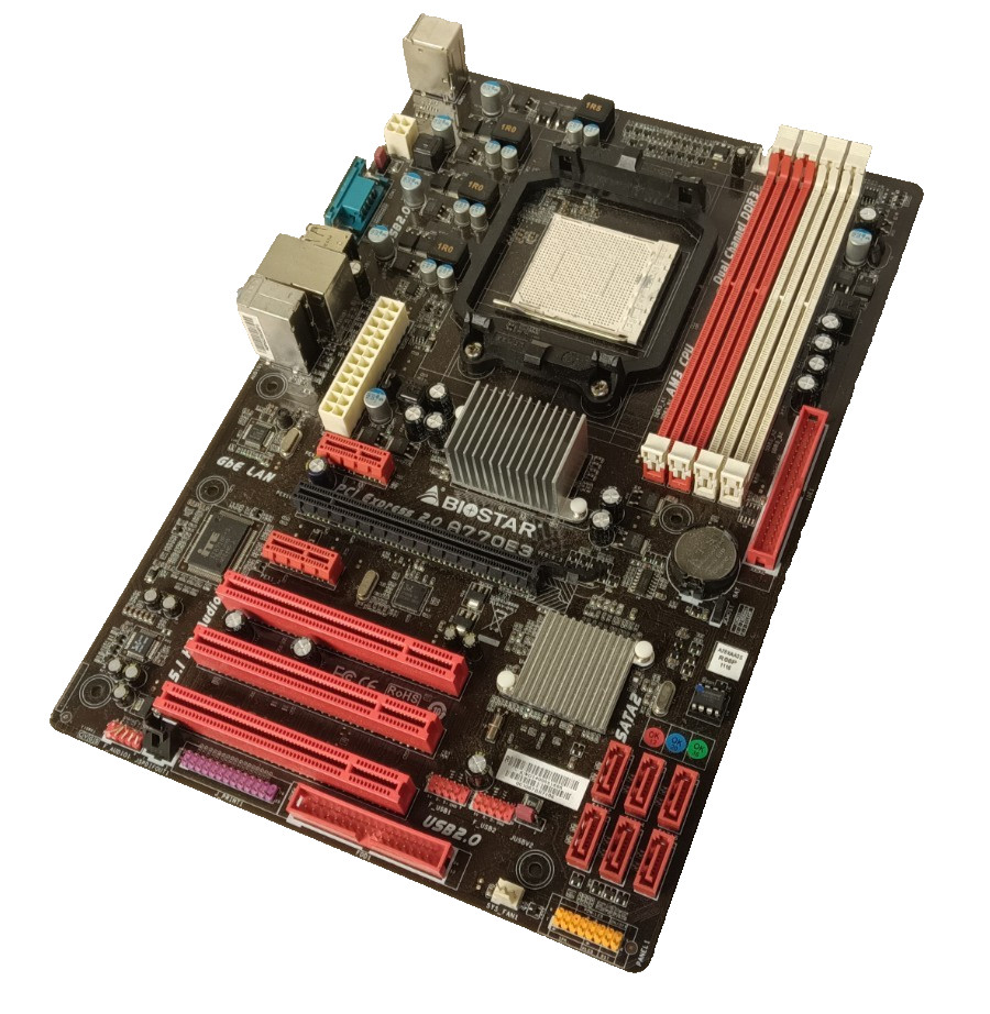 Biostar A770E3 motherboard AM3 DDR3 tested good