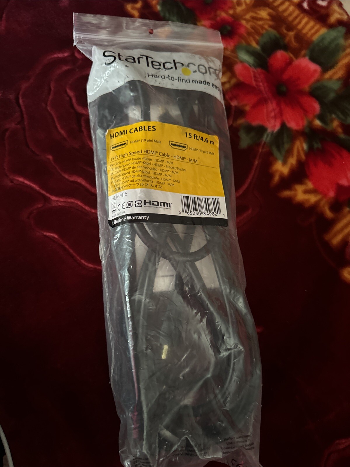 NEW HDMM15 StarTech 15ft High Speed HDMI Cable  HDMI - M/M