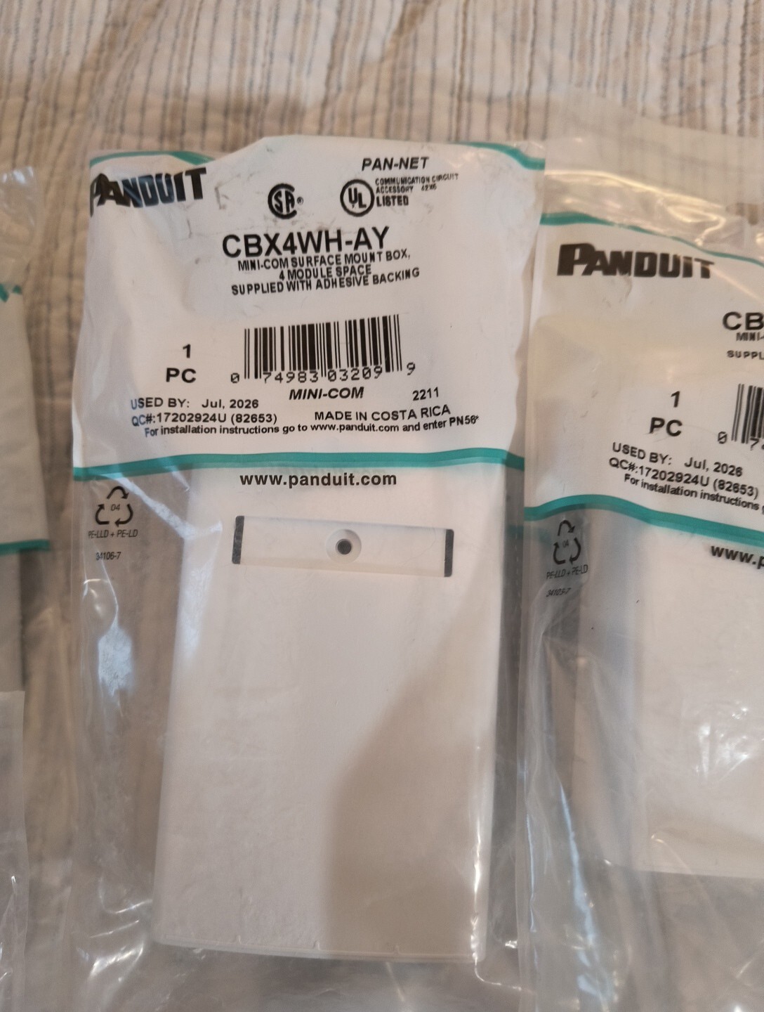 Panduit Lot Various Service Mount Modular Boxes See Description  JCE 16