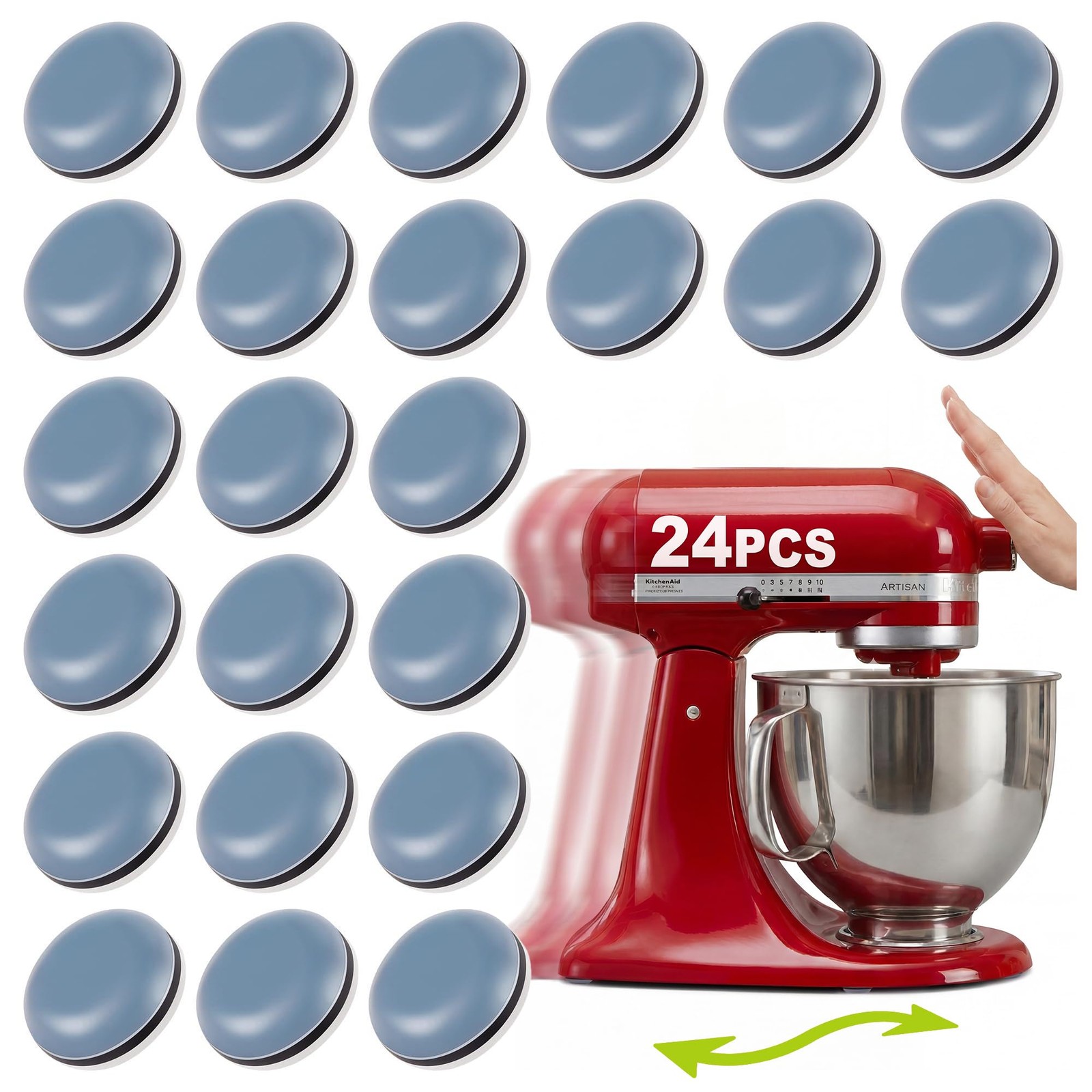 24 PCS SelfAdhesive Small Appliance Sliders Kitchen Mixer Accessories Roll