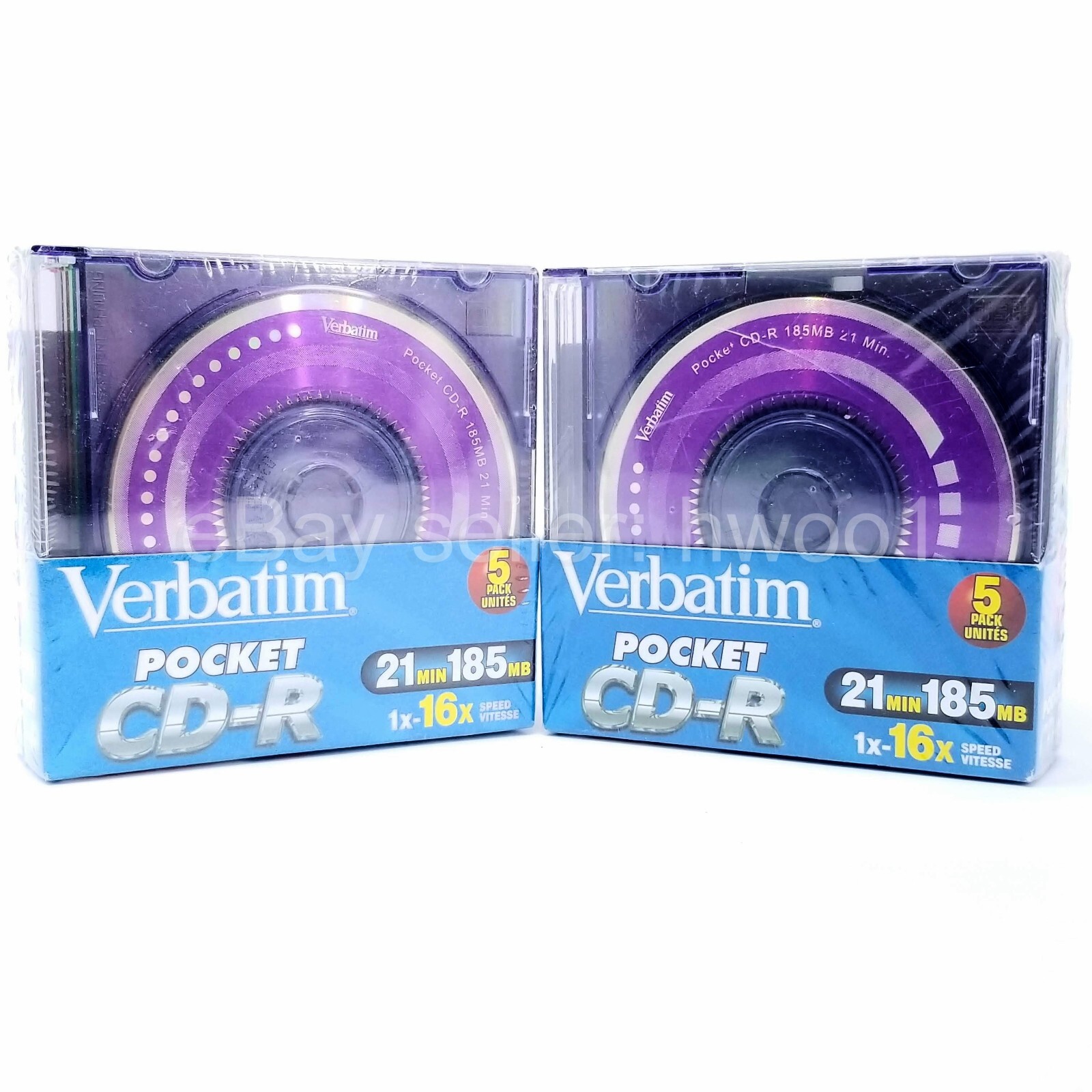 2 x NEW VERBATIM Pocket Mini CD-R Discs 5pk 21 MIN w/ Color Cases, SEALED Lot