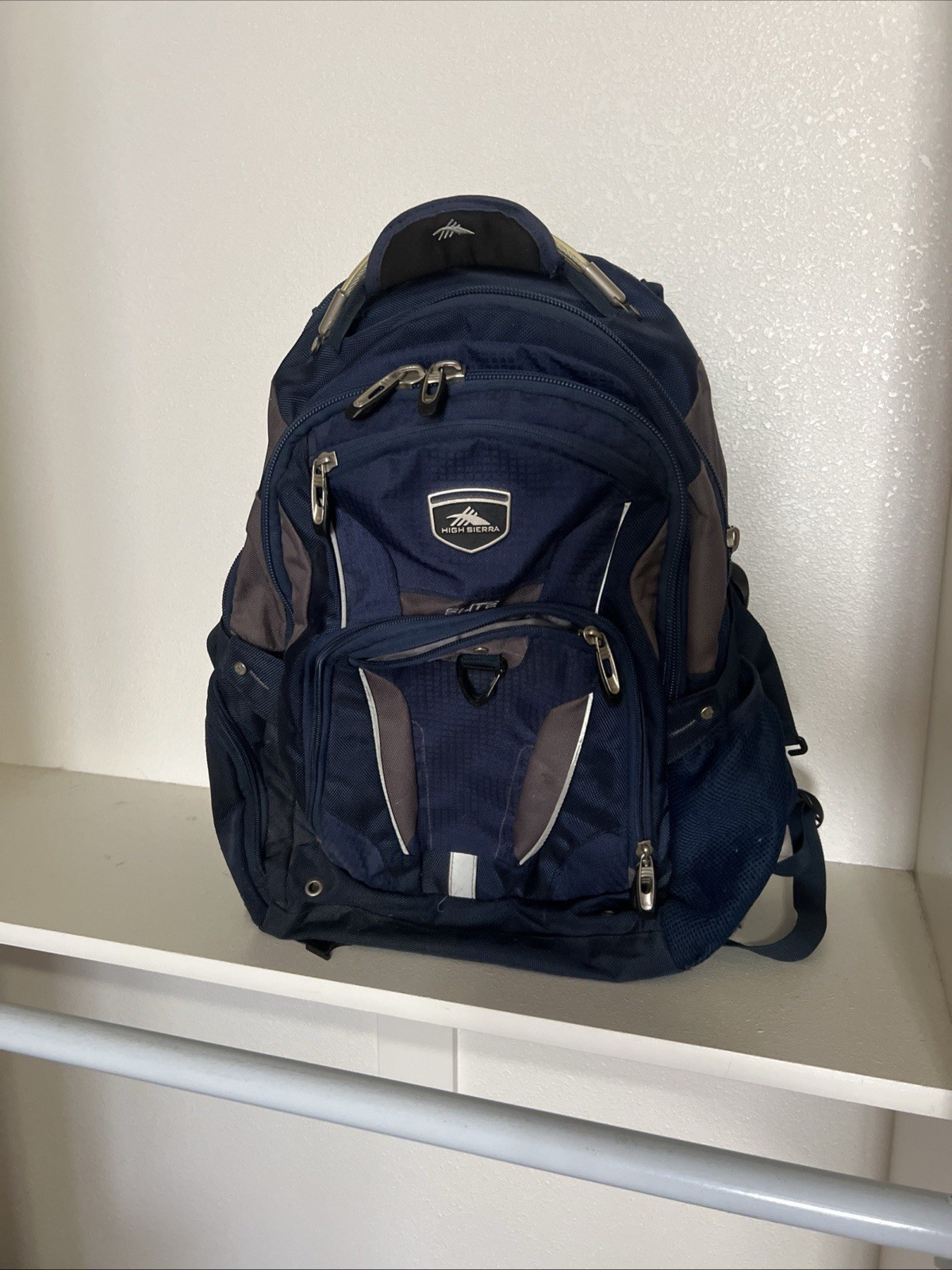 High Sierra Elite 17" Laptop Padded Backpack Business Pack Cable Handle Blue