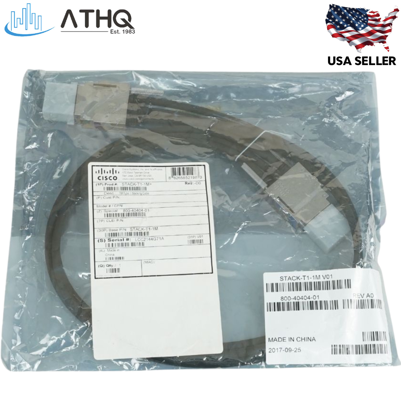 Cisco STACK-T1-1M StackWise-480 1M Type 1 Stacking Cable Catalyst 3850 C9300 NEW