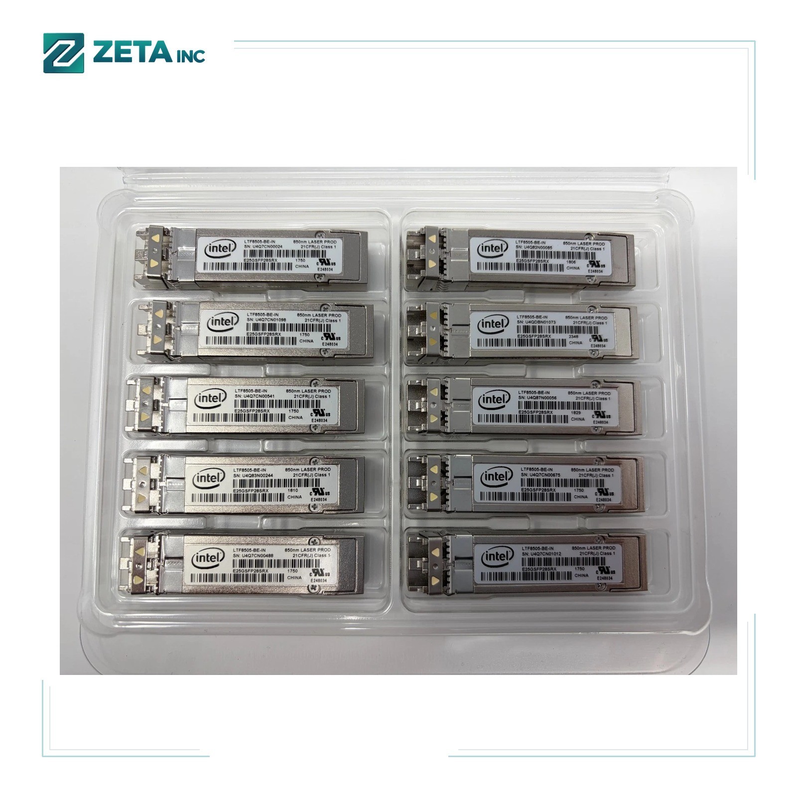 Dell Intel SFP28 25G 850nm Optical Transceiver 0KFC5Y E25GSFP28SRX
