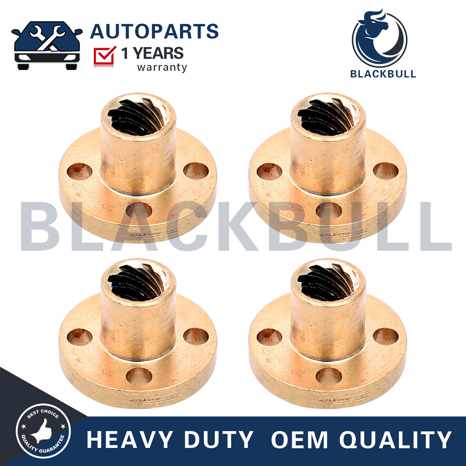 4PCS 4-Start Lead Screw Brass Flange Trapezoidal For 3D Printer Z Axis 8mm New