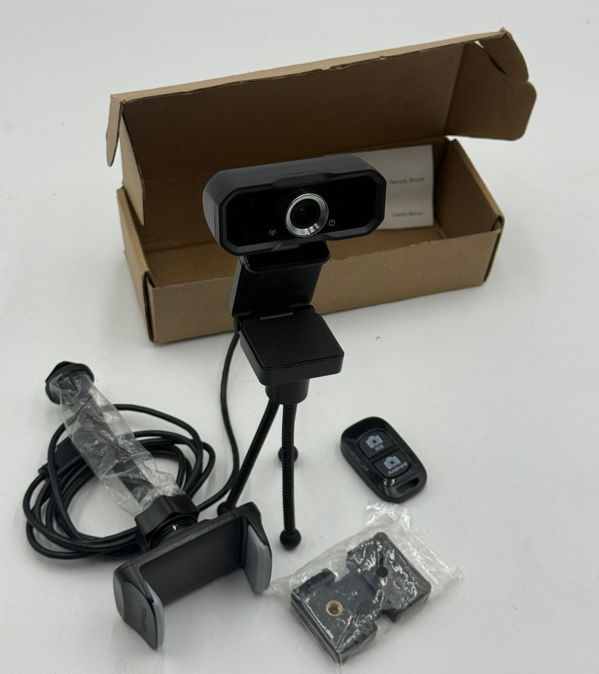 FHD Webcam 1080p Live Streaming Camera with Stereo Microphone for Desktop Laptop