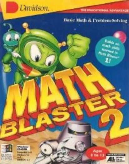 Math Blaster 2 PC MAC CD learn numbers solve practice problems alien world game