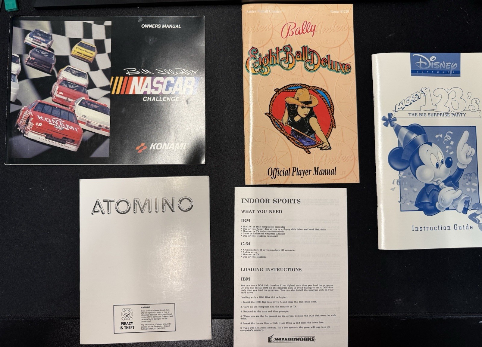Lot Of Five Vintage Computer Game Manuals SEE DESC