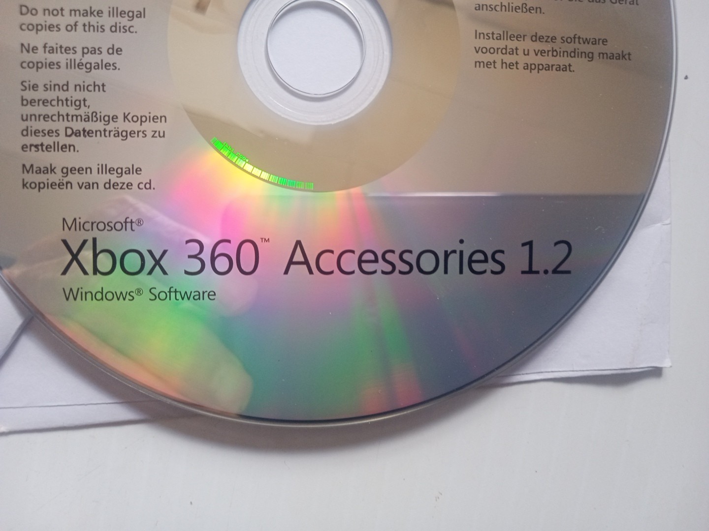 Microsoft Xbox 360 Accessories 1.2 Software CD